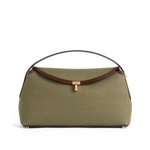 Toteme Canvas T-lock bag, Khaki Brown